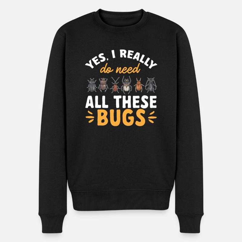 Collectionneur d’insectes Insectes, Amateur de coléoptères, Entomologiste - Pull Premium bio Homme - noir
