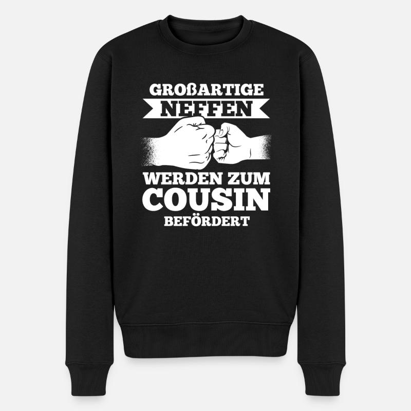 Neffe Cousin - Männer Premium Bio Pullover - Schwarz