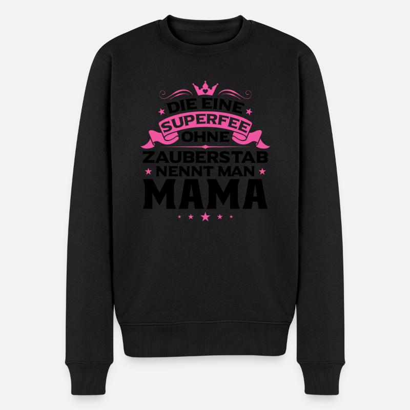 Mutter Mama Tochter Geschenk - Männer Premium Bio Pullover - Schwarz