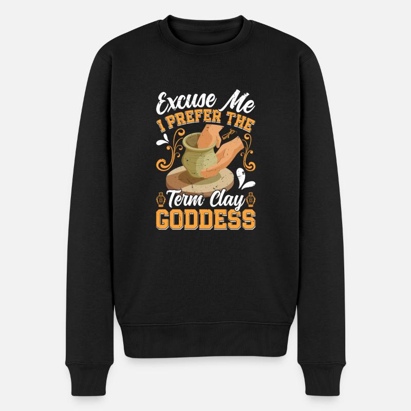 Ceramic Pottery Design - Männer Premium Bio Pullover - Schwarz