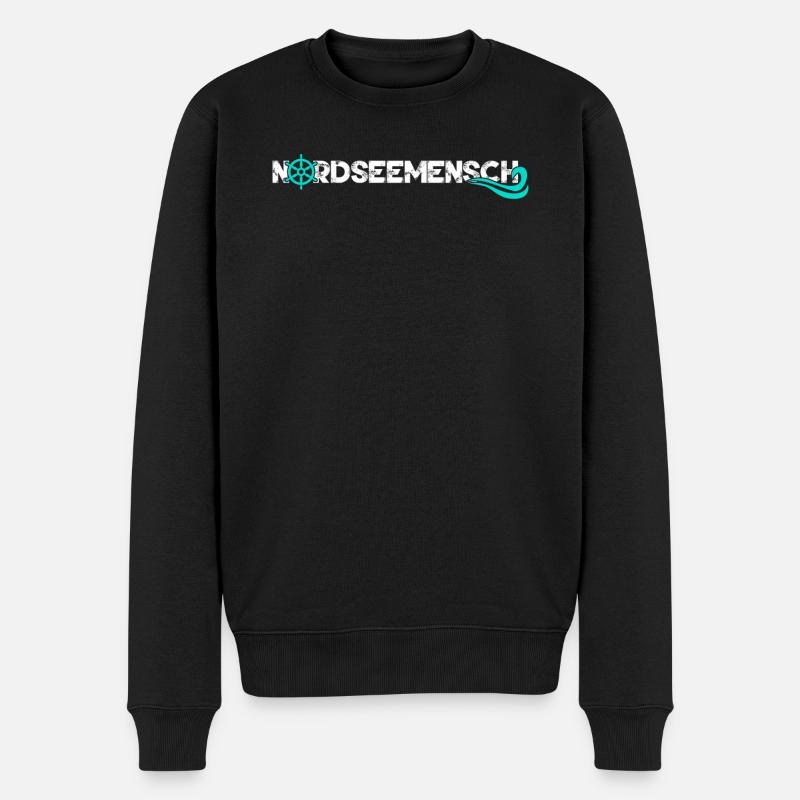 Nordsee Nordseemensch Küste Nordseeküste - Männer Premium Bio Pullover - Schwarz