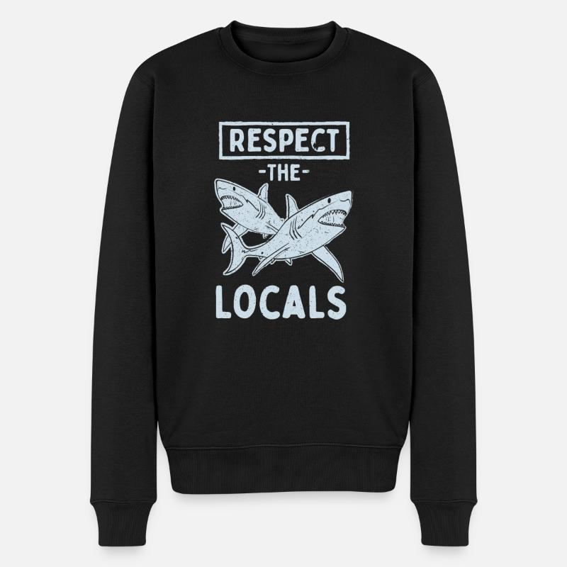 Respektieren Sie die Einheimischen - Männer Premium Bio Pullover - Schwarz