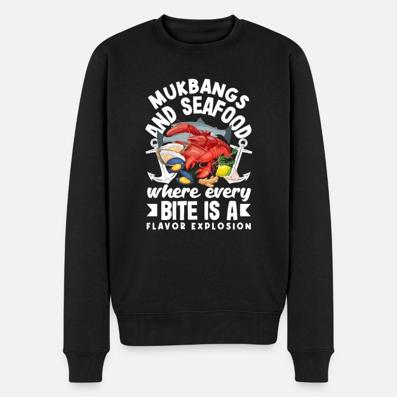 Mukbang et gâteau - Pull Premium bio Homme - noir