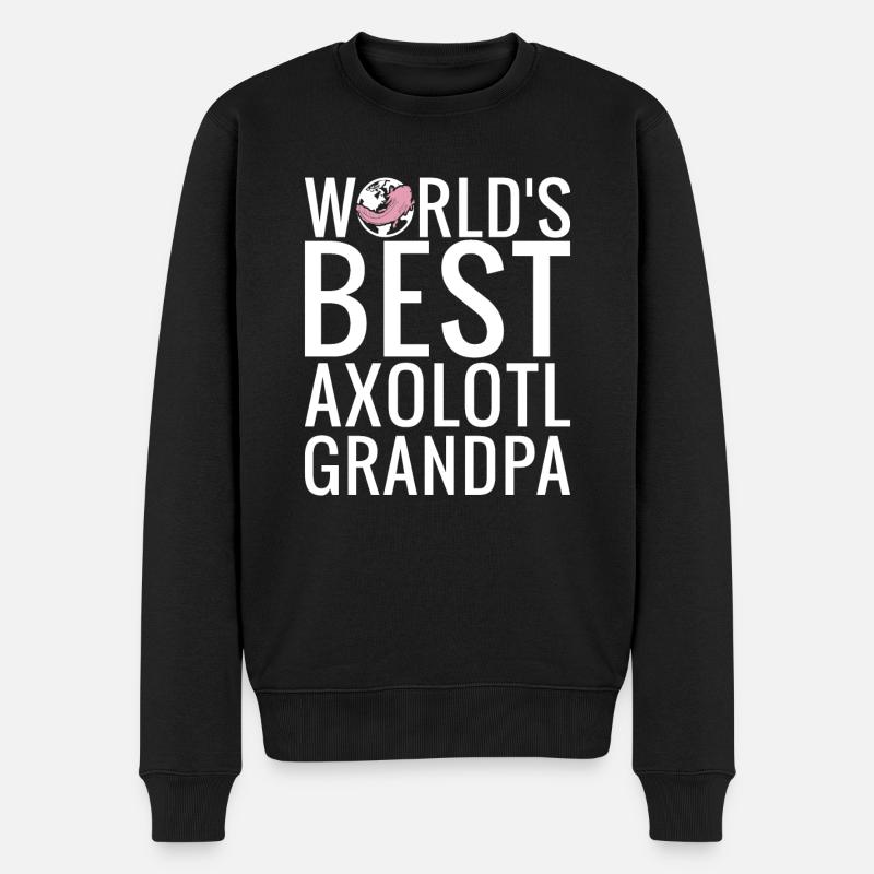 Axolotl Liebhaber Geschenke - Männer Premium Bio Pullover - Schwarz