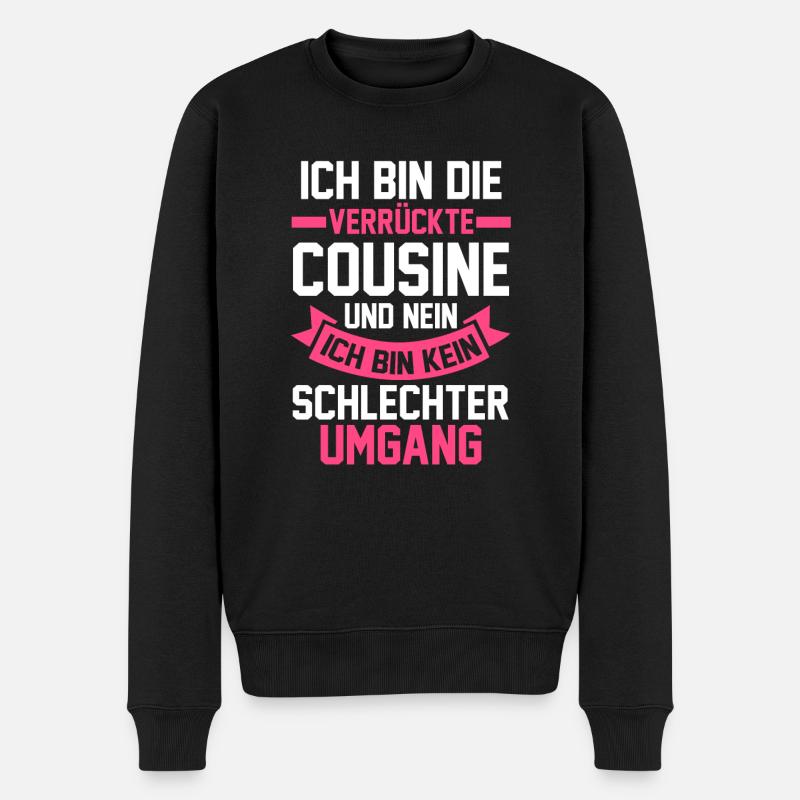 Cousinee - Männer Premium Bio Pullover - Schwarz