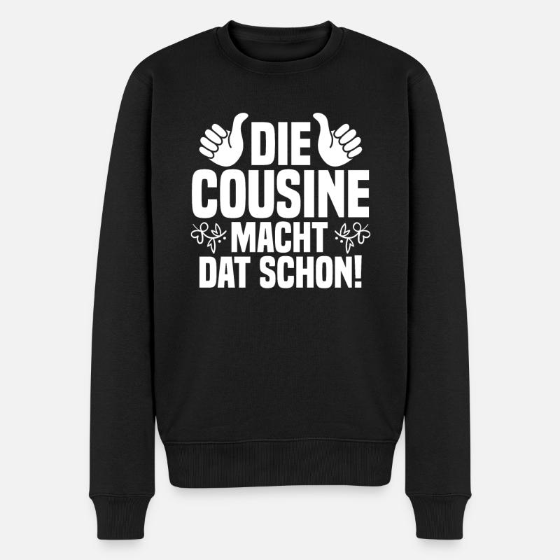Cousinee - Männer Premium Bio Pullover - Schwarz