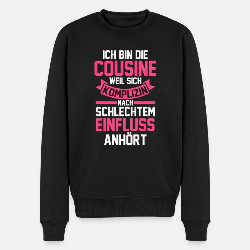 Cousinee - Männer Premium Bio Pullover - Schwarz