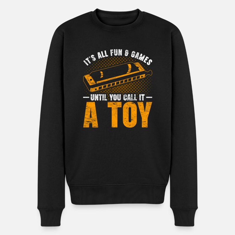 Harmonica harmonica player - Men's Premium Organic Jumper - black