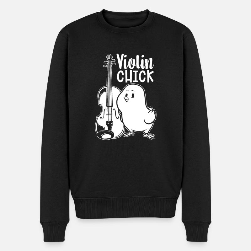 Violon Violon Poussin - Pull Premium bio Homme - noir