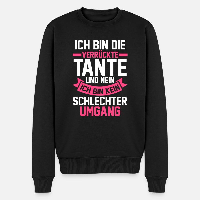 Patentante Tante - Männer Premium Bio Pullover - Schwarz