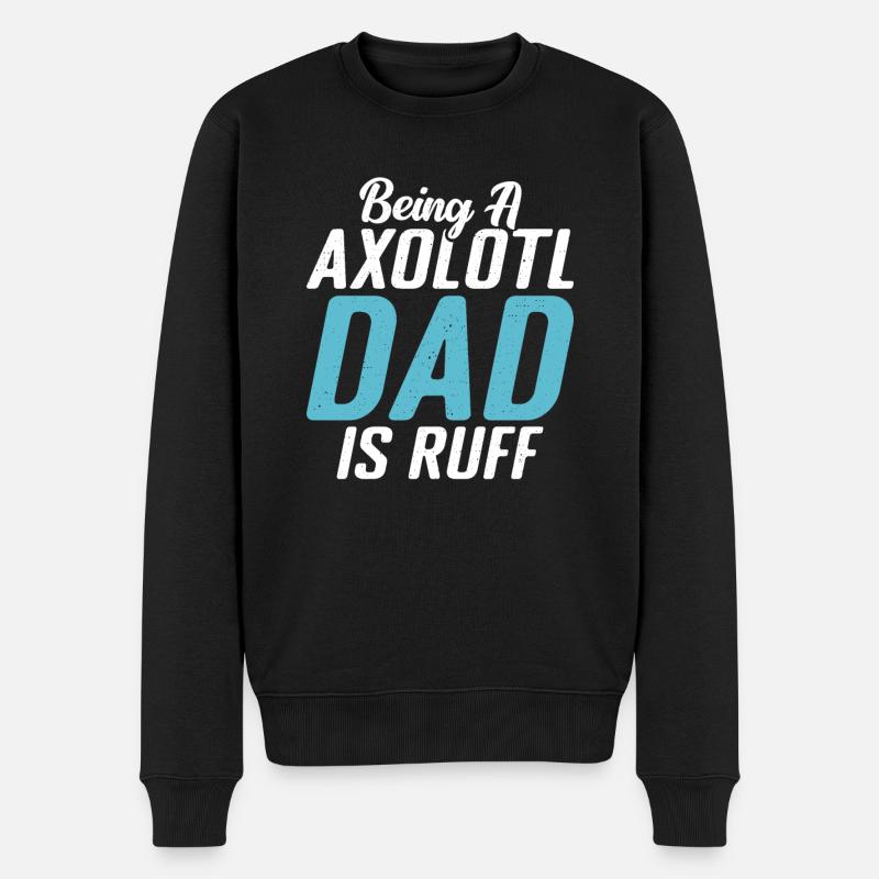 Axolotl Liebhaber Geschenke - Männer Premium Bio Pullover - Schwarz