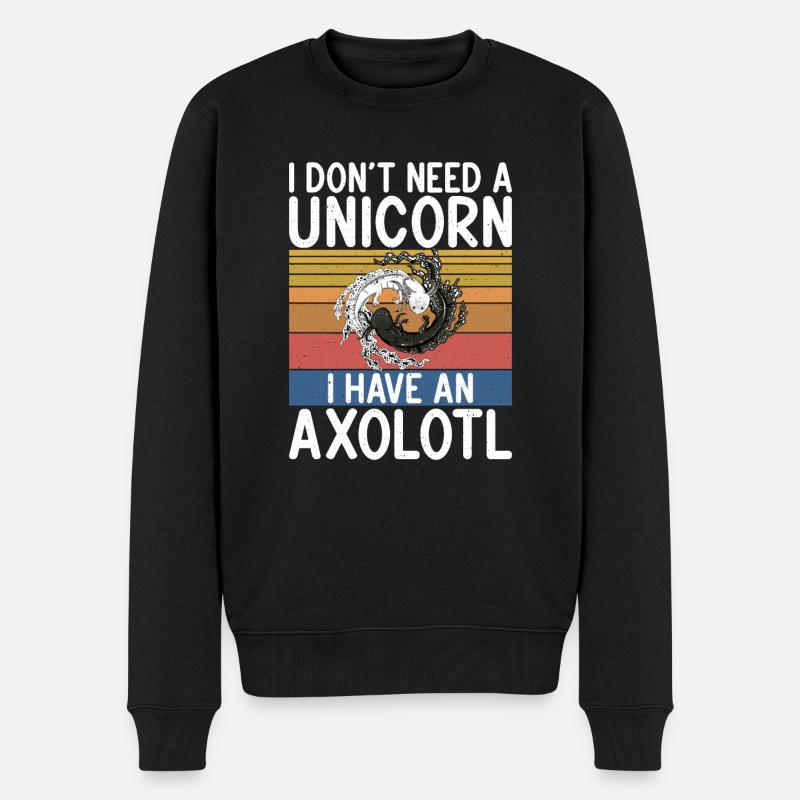 Axolotl Cadeaux d’amoureux - Pull Premium bio Homme - noir