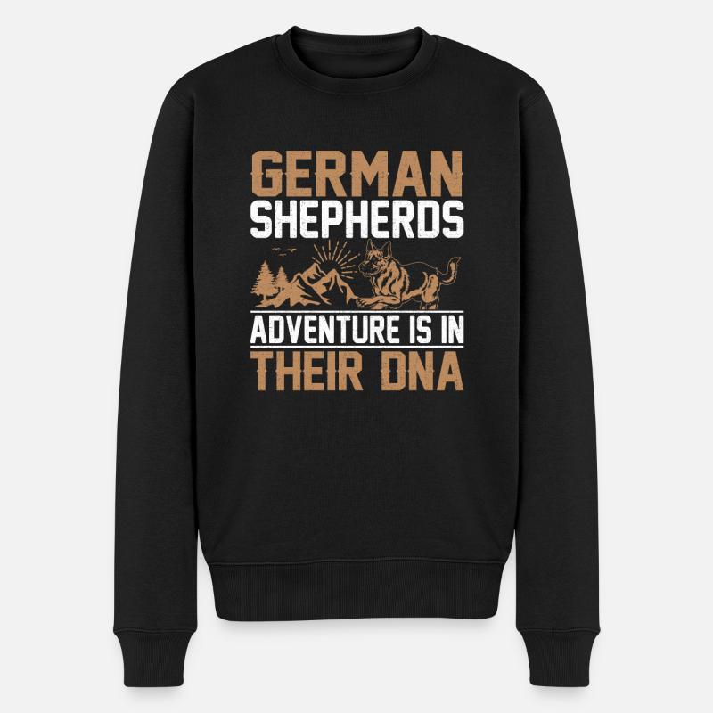 German Shepherds German Shepherd - Men's Premium Organic Jumper - black