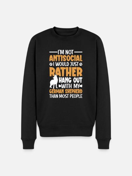 Dog owner German Shepherd - Men's Premium Organic Jumper - black