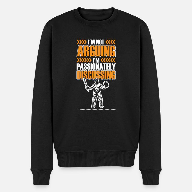 Je discute au cricket - Pull Premium bio Homme - noir
