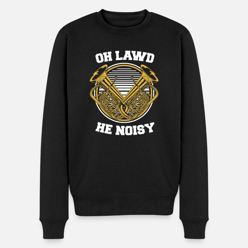 Fanfarenzug Tuba Laut - Männer Premium Bio Pullover - Schwarz