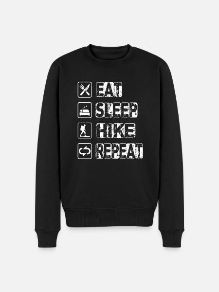 Eat Sleep Hike Repeat - Men's Premium Organic Jumper - black