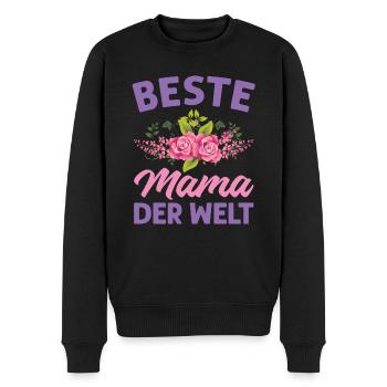 Mutter Mama Tochter Geschenk - Männer Premium Bio Pullover - Schwarz - Vorne - Nico (187cm)