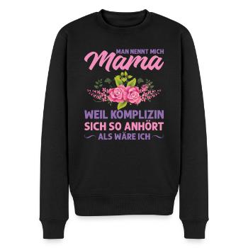Mutter Mama Tochter Geschenk - Männer Premium Bio Pullover - Schwarz - Vorne - Nico (187cm)