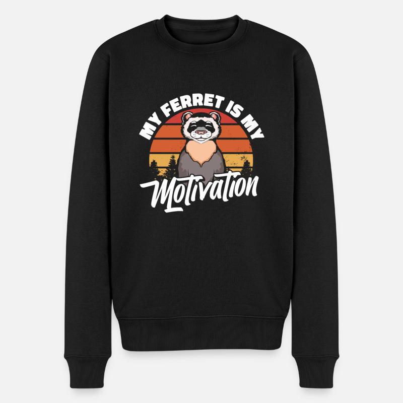 Motivation du putois furet - Pull Premium bio Homme - noir