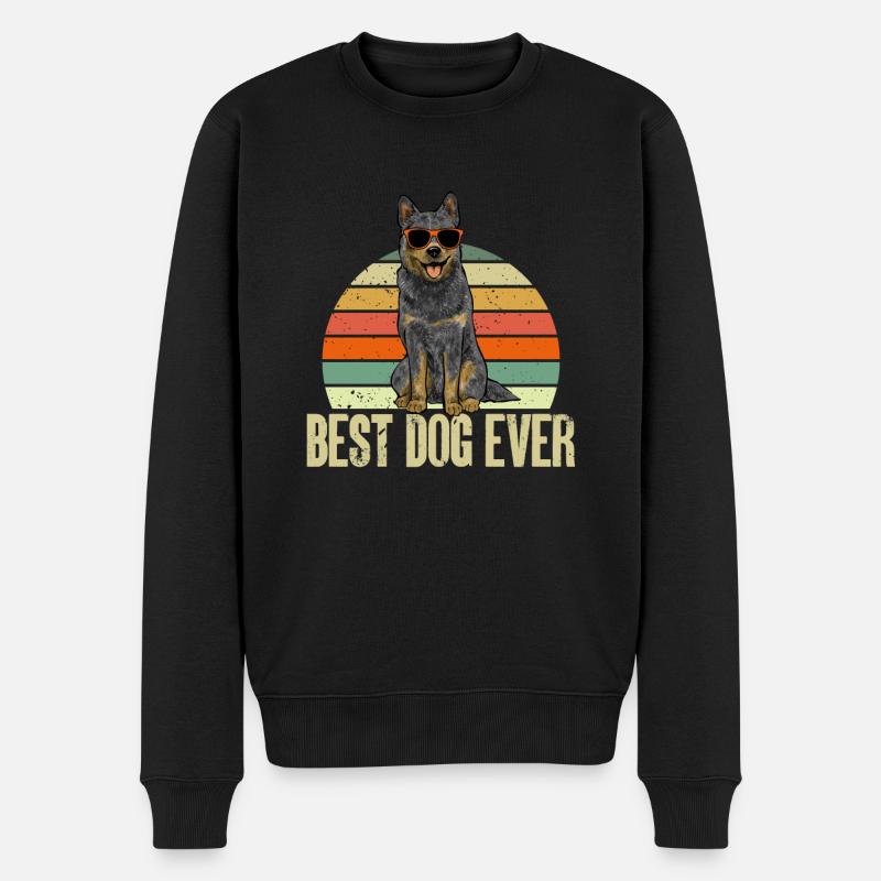 Bouvier australien Red Blue Heeler - Pull Premium bio Homme - noir