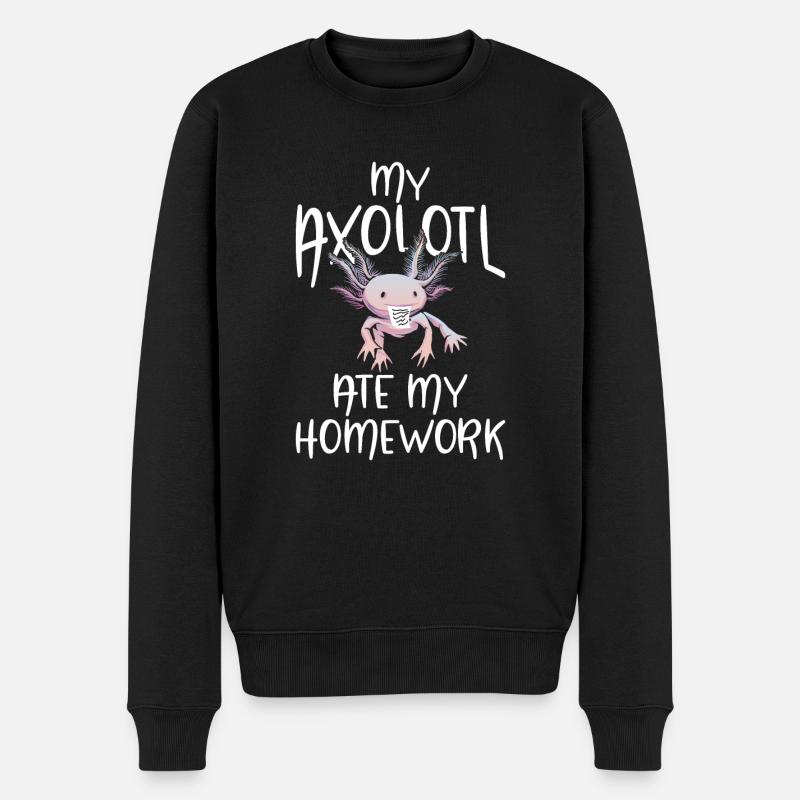 Axolotl Cadeaux d’amoureux - Pull Premium bio Homme - noir
