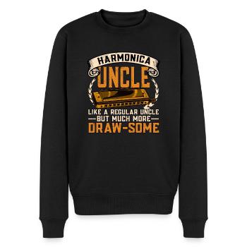 Harmonica harmonica player - Men's Premium Organic Jumper - black - Front - Nico (187cm)