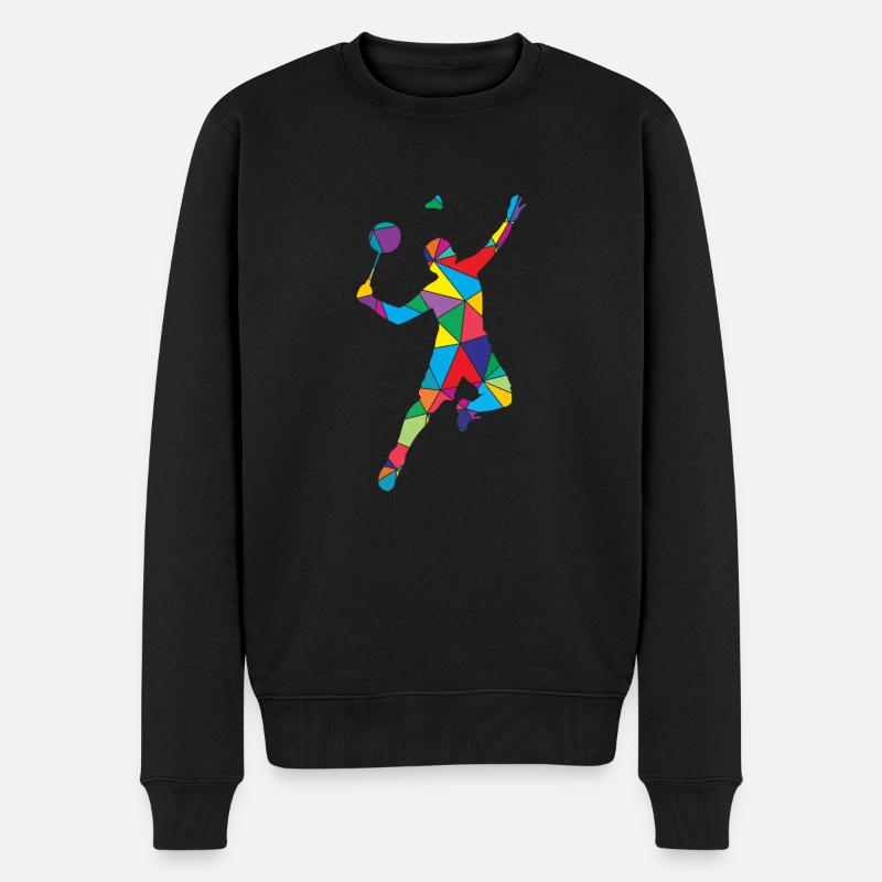 Volant Polygone Badminton - Pull Premium bio Homme - noir