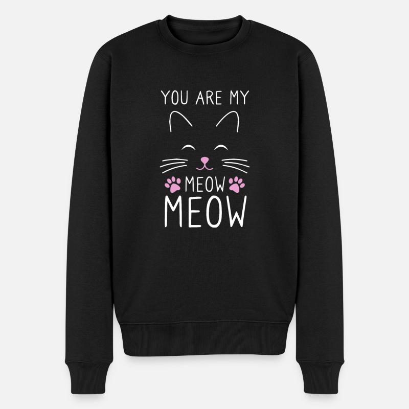 You Are My Meow Meow Katze - Männer Premium Bio Pullover - Schwarz
