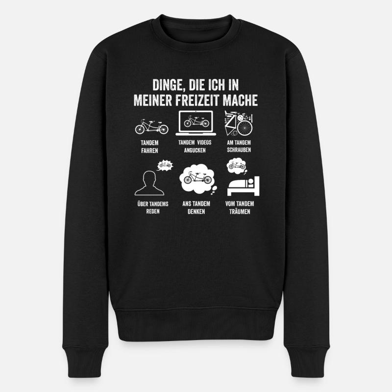 Fahrrad Radfahrer Tandem - Männer Premium Bio Pullover - Schwarz