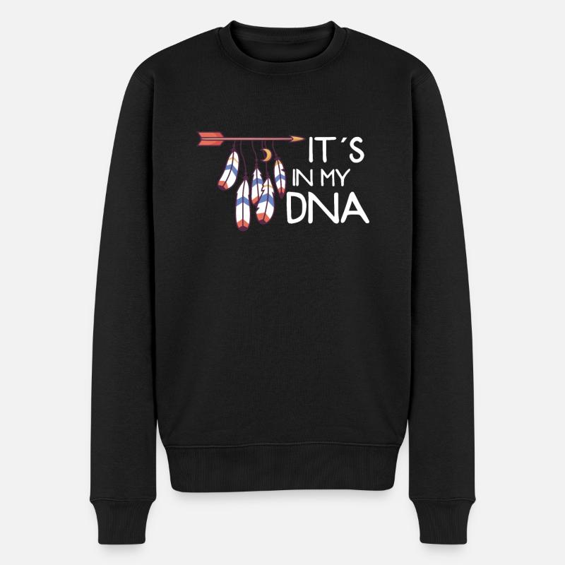Indische Ureinwohner Geschichte Der Indigenen - Männer Premium Bio Pullover - Schwarz