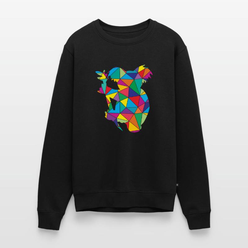 Low Poly Koala Geometry Polygon Koala Men's Premium Organic Jumper