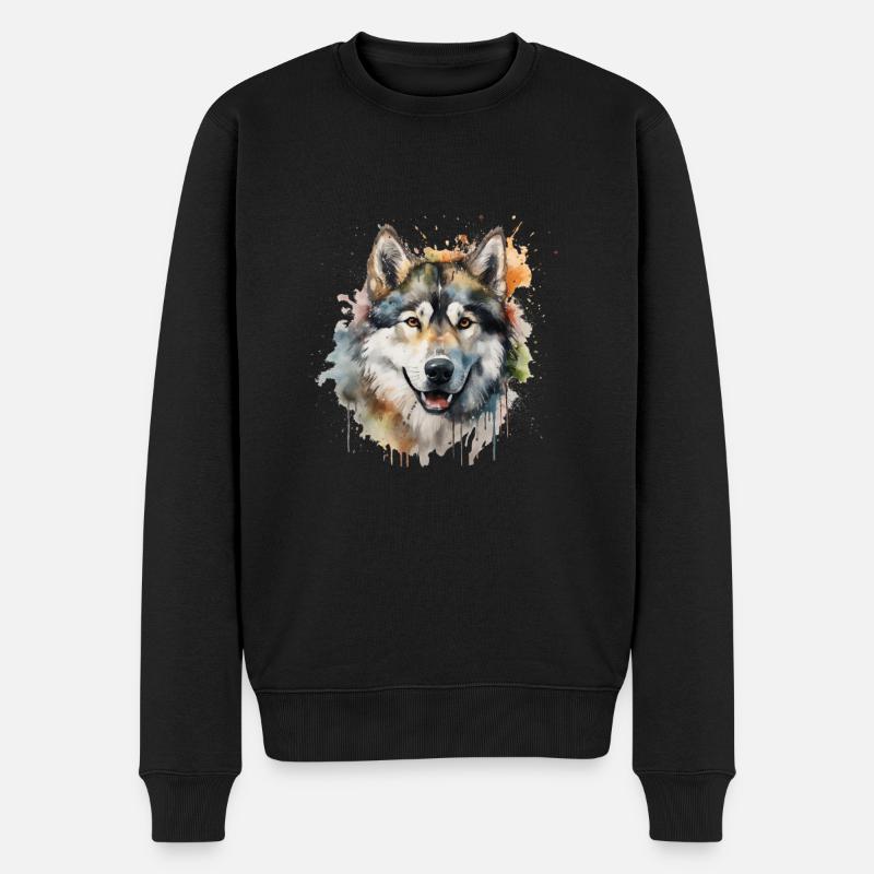 Malamute d’Alaska - Pull Premium bio Homme - noir