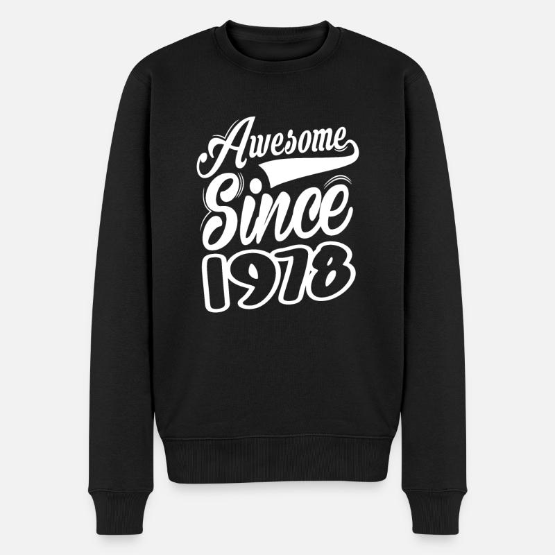 Awesome Since 1978 - Männer Premium Bio Pullover - Schwarz
