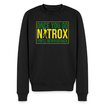 Einmal mit Nitrox getaucht, gibt es kein Zurück - Männer Premium Bio Pullover - Schwarz - Vorne - Nico (187cm)