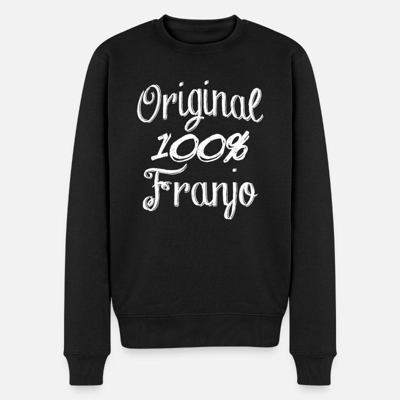 Original 100% Franjo - Pull Premium bio Homme - noir