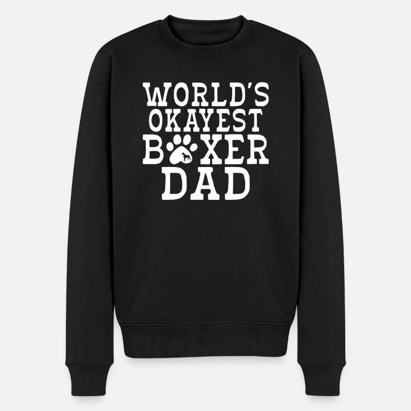 Boxer Hund Geschenke - Männer Premium Bio Pullover - Schwarz