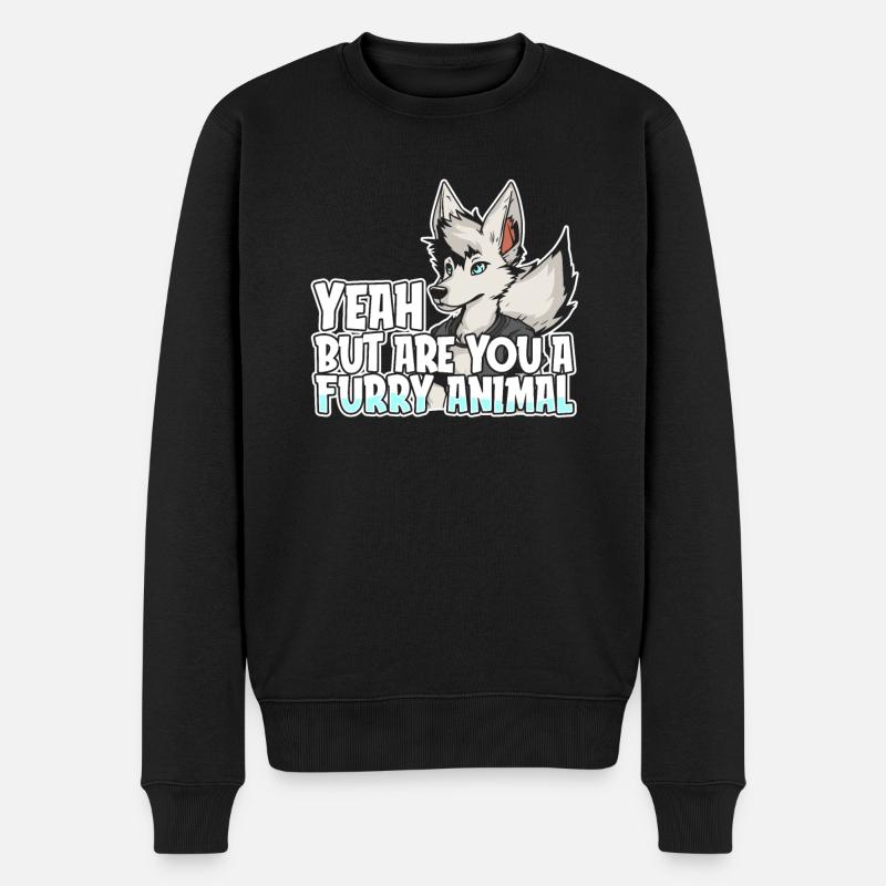Furry Fandom Fursuits - Pull Premium bio Homme - noir