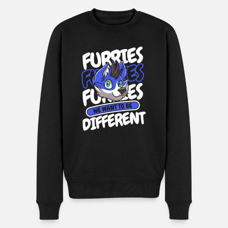 Furry Fandom Fursuits Drôle - Pull Premium bio Homme - noir