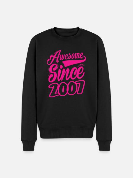 Awesome Since 2007 - Men's Premium Organic Jumper - black