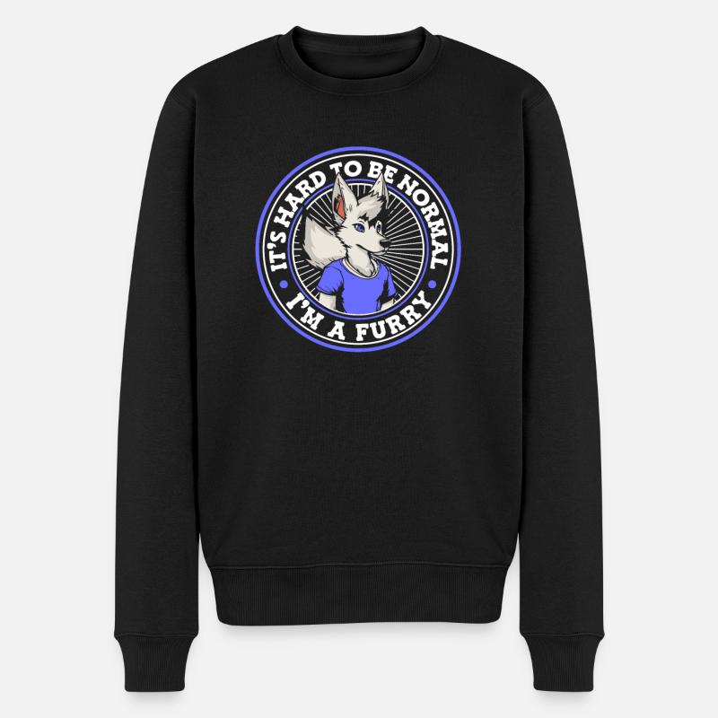 Furry Fandom Fursuits Fuchs - Männer Premium Bio Pullover - Schwarz