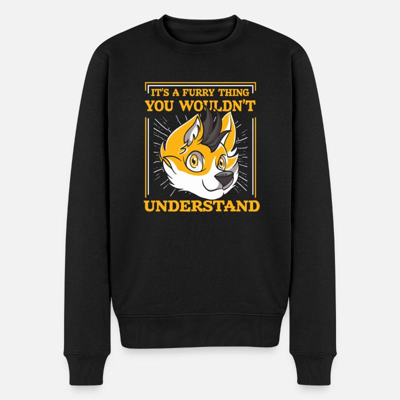 Furry Fandom Fursuits Fox - Pull Premium bio Homme - noir