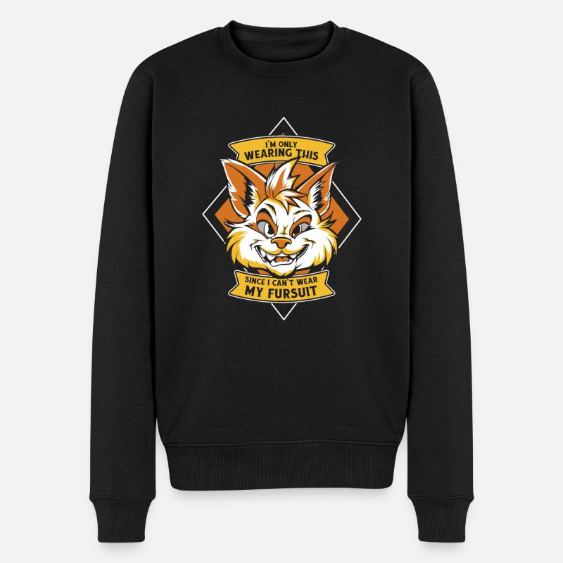 Furry Fandom Fursuits - Männer Premium Bio Pullover - Schwarz