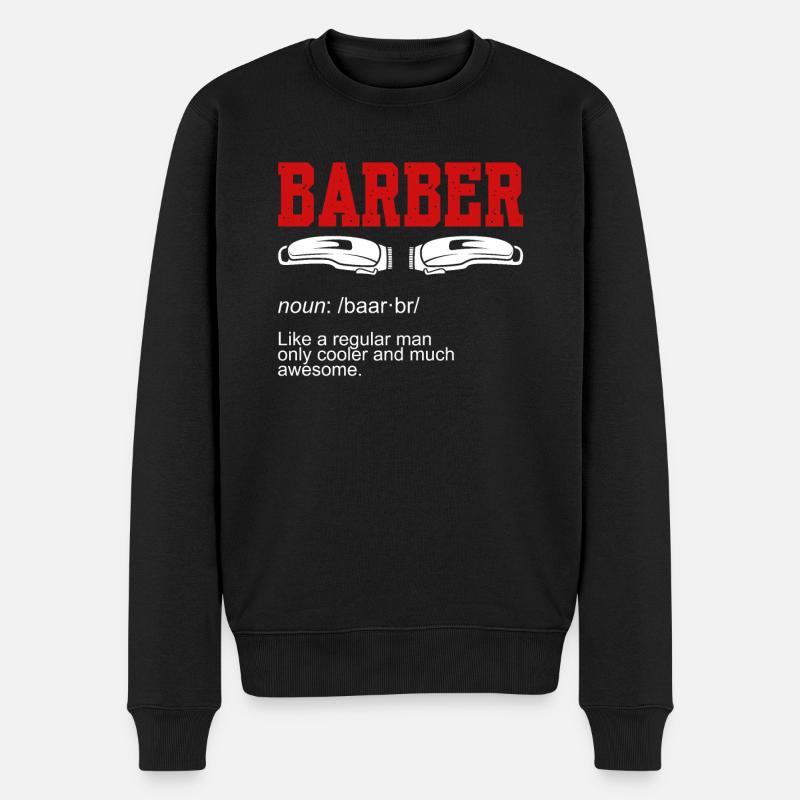 Nom de barbier - Pull Premium bio Homme - noir