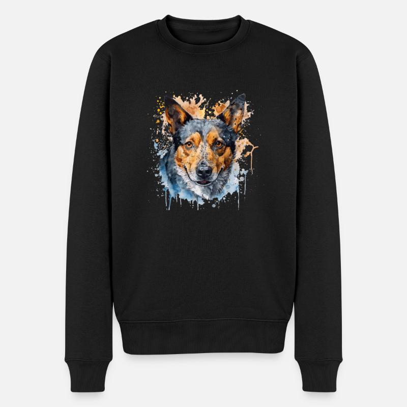 Bouvier australien - Pull Premium bio Homme - noir