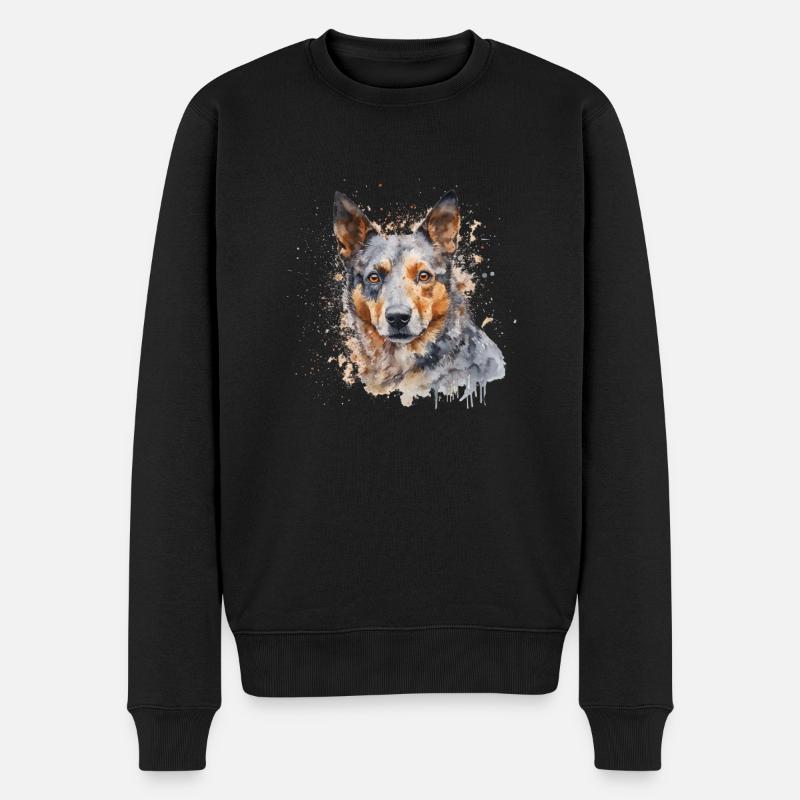 Australian Cattle Dog - Männer Premium Bio Pullover - Schwarz