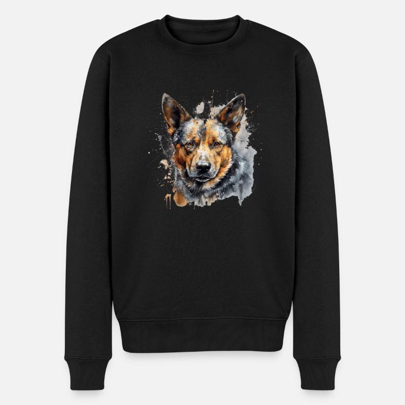 Bouvier australien - Pull Premium bio Homme - noir