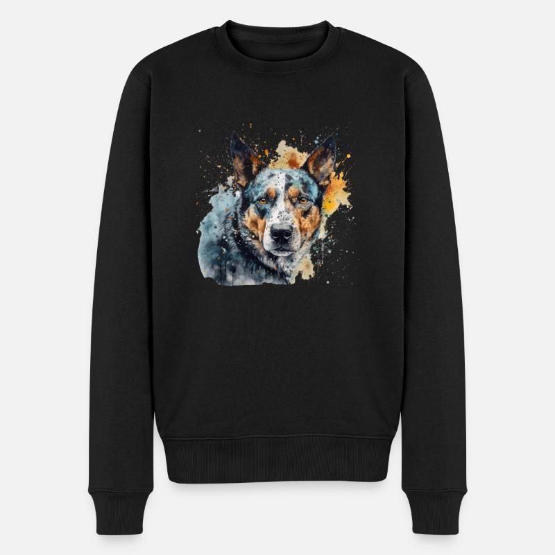 Australian Cattle Dog - Männer Premium Bio Pullover - Schwarz