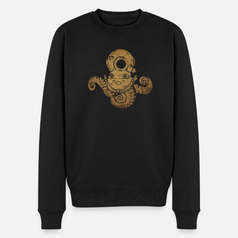 Plongée Octopus Casque Plongeur Snorkeling Kraken - Pull Premium bio Homme - noir