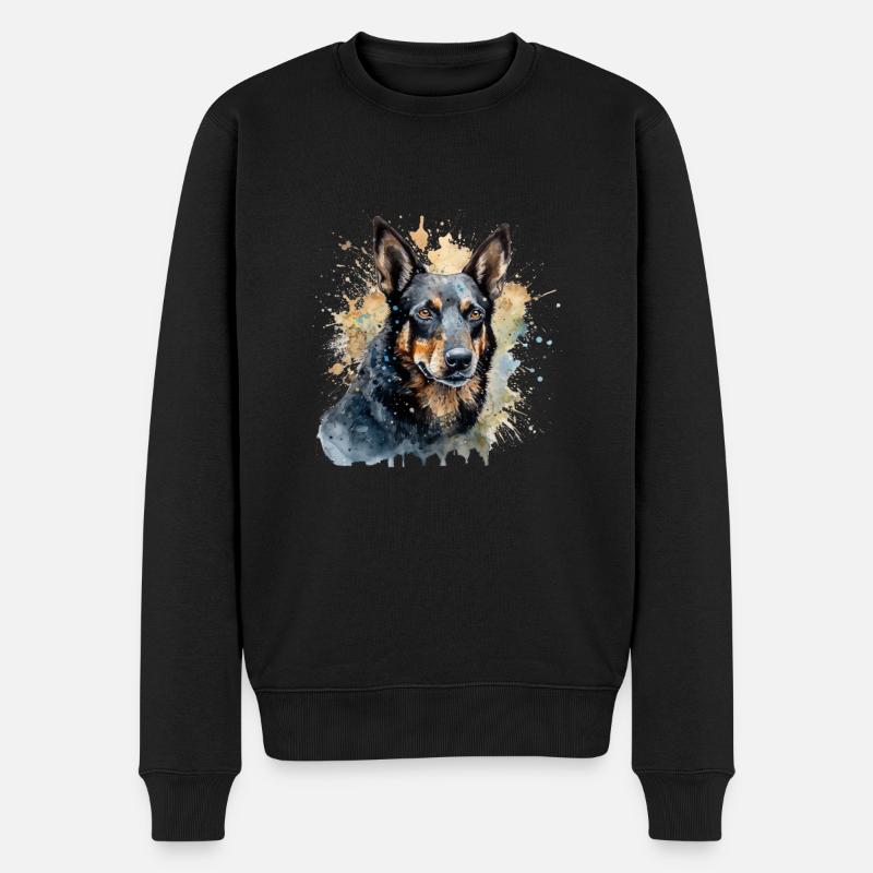 Australian Kelpie - Männer Premium Bio Pullover - Schwarz